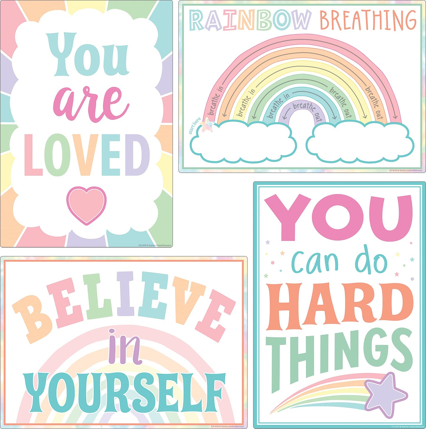Teacher Created Resources Pastel Pop Calming Strategies Educational Poster Pack (TCR8439)