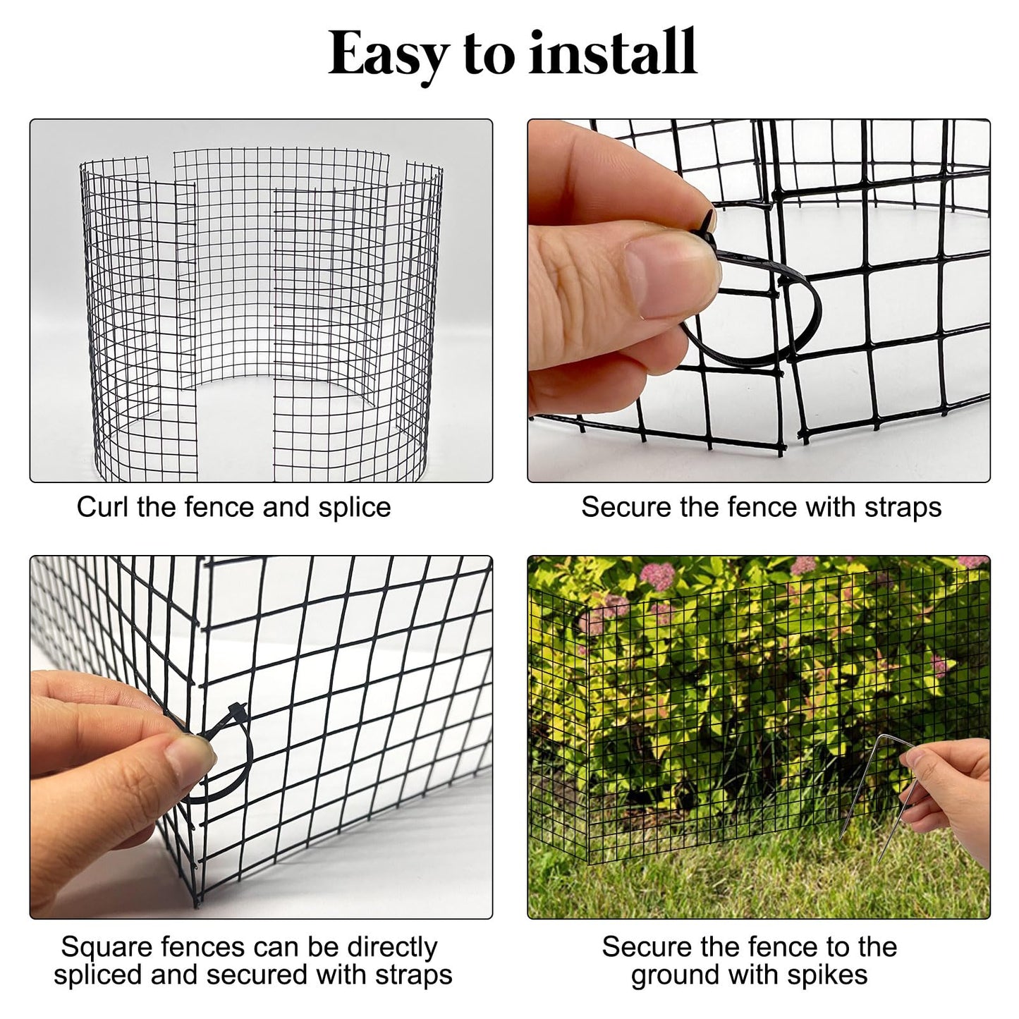 10 Pack Round Plant Protector from Animals, 12'' x 12'' Metal Plant Cages，30Pcs Metal Mesh to Keep Animals Out, Garden Protection Bunny Barricades, Wire Plant Protectors for Rabbits Chicken Duck