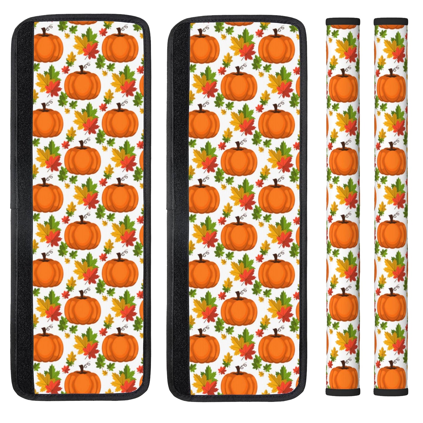 Pumpkins Maple Leaf Refrigerator Door Handle Covers,Fall Harvest Set Of 4 Washable Replacement Kitchen Handles Decors Protector For Fridge Dishwashers Stove Bathroom Keep Off Stains Dust Fingerprint