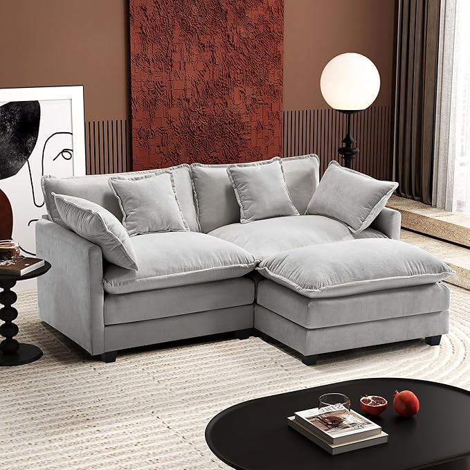 Ihanherry 77" L Shaped Modern Sofa Modular Sectional Cloud Couch