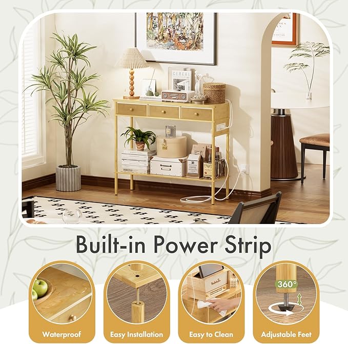 38" Entryway Table Console Table