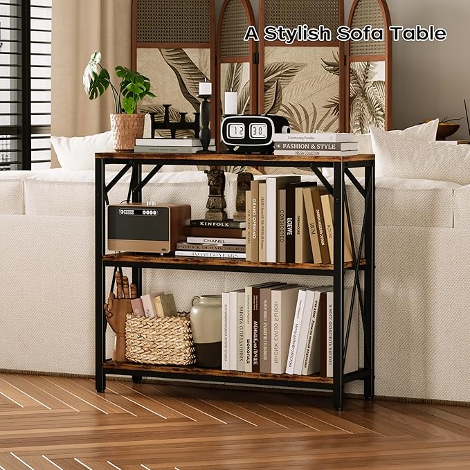 Homeiju Console Table 31.5" Width, 3-Tier Entryway Table