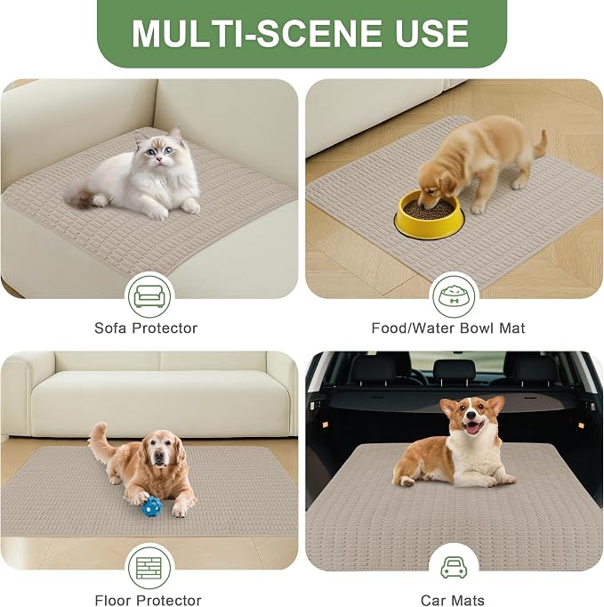 Washable Pee Pads for Dogs, Reusable Puppy Pads Dog Pads, Non-Slip Dog Pee Pads, Leakproof Pet Pee Pads Wee Wee Pads for Dogs. (Brown, 40"x60"(Pack of 1))