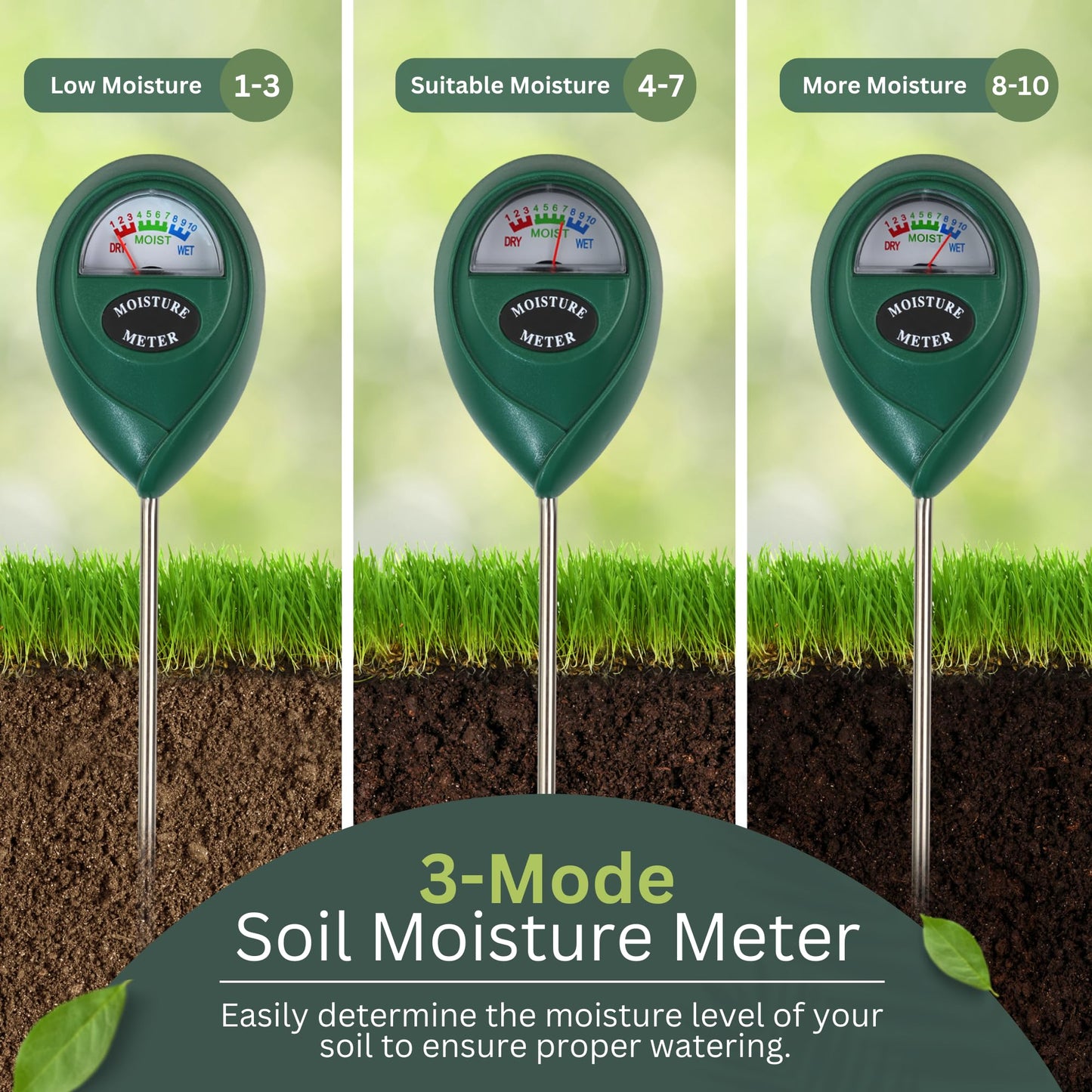 Garden Rituals - Soil Moisture Meter for Indoor Plants, Accurate Plant Soil Moisture Meter with Precision Sensors, Easy to Use, Compact and Ergonomic Design, The Ultimate Water Measurer for Plants
