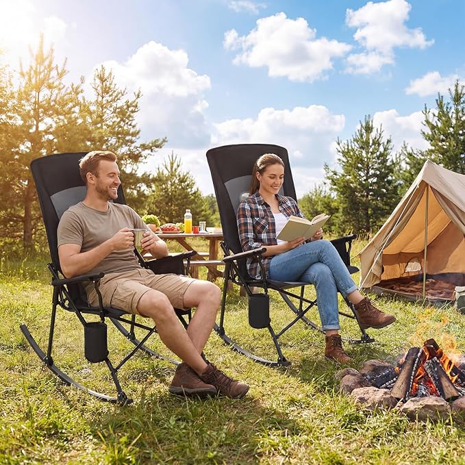 Romswi 2 Pack Rocking Camping Chair