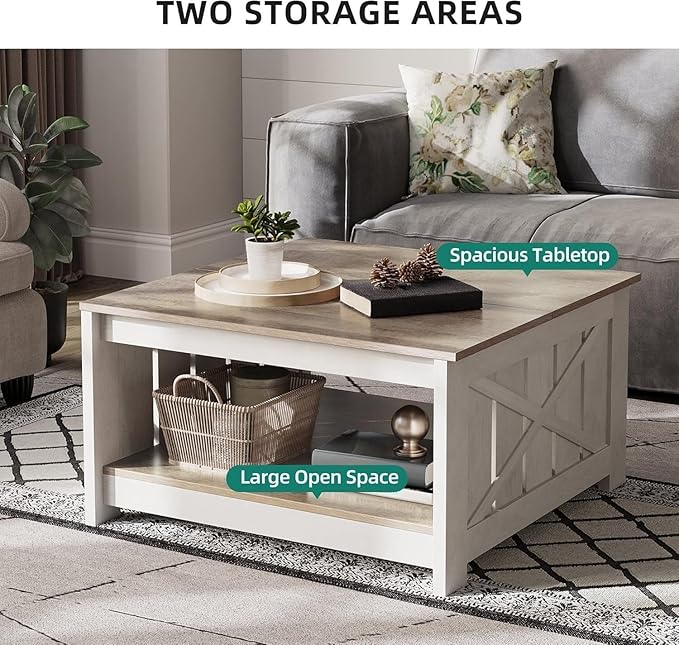 YITAHOME Coffee Table Farmhouse Coffee Table