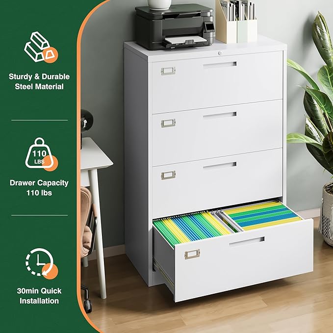 Letaya 4 Drawer File Cabinet