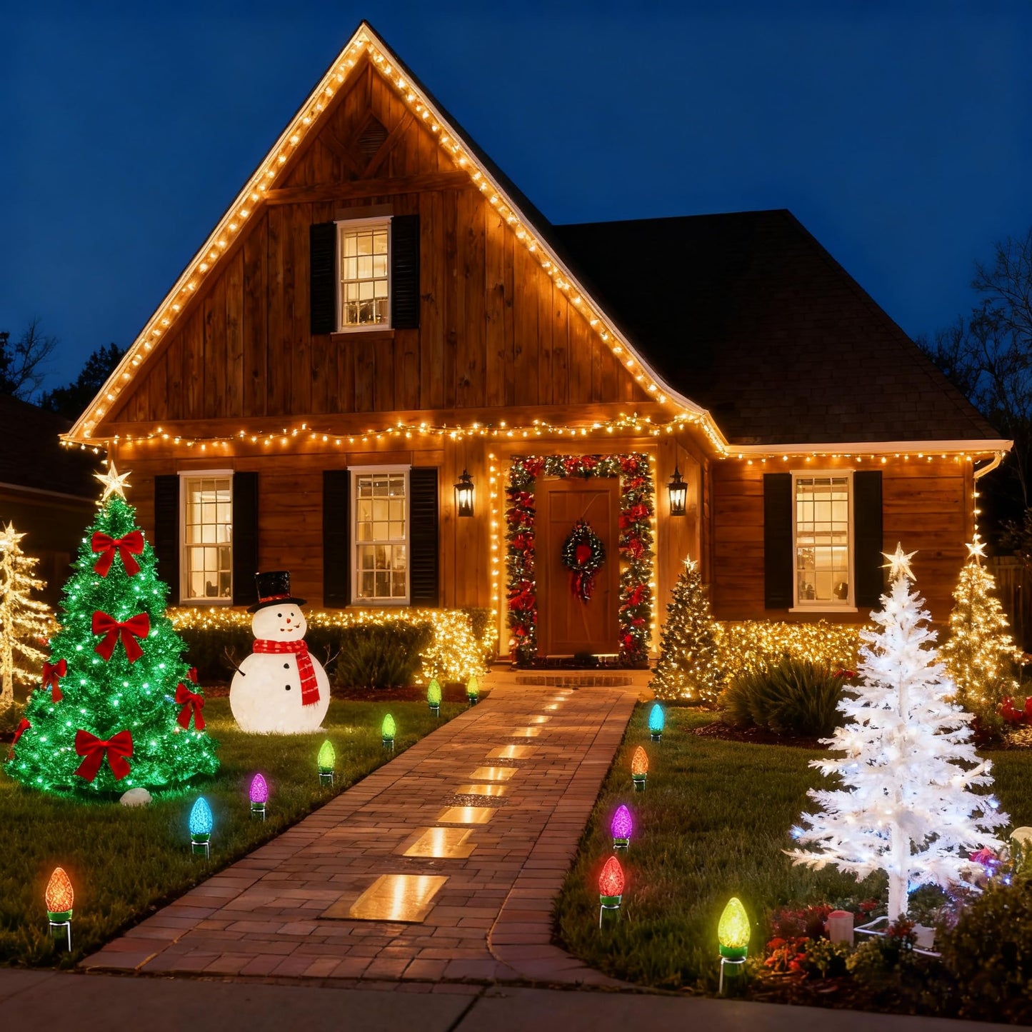 Bylion 50 Pack Metal Christmas Light Stakes - Outdoor Light Stakes - 9.8 Inch Christmas Yard Stakes for C7 C9 Universal Yard Lawn Stakes for Holiday Lights Use on Garden Lawn Patio Path Walkway