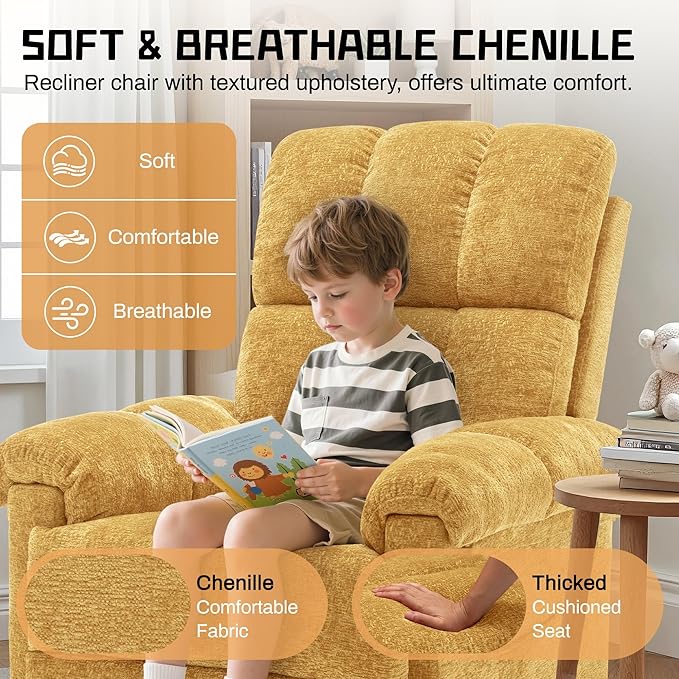 Korser Recliner Chair, Swivel Rocker Recliner Chair