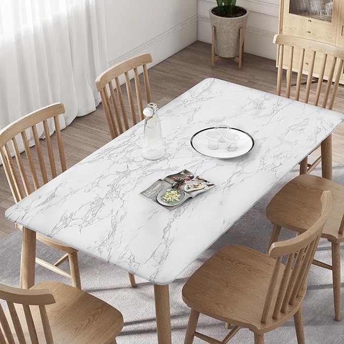 practicalWs Marble Wallpaper Granite White and Gray Wall Paper Roll 47.2" x