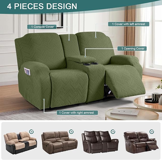 Ruaozz Loveseat Recliner Covers