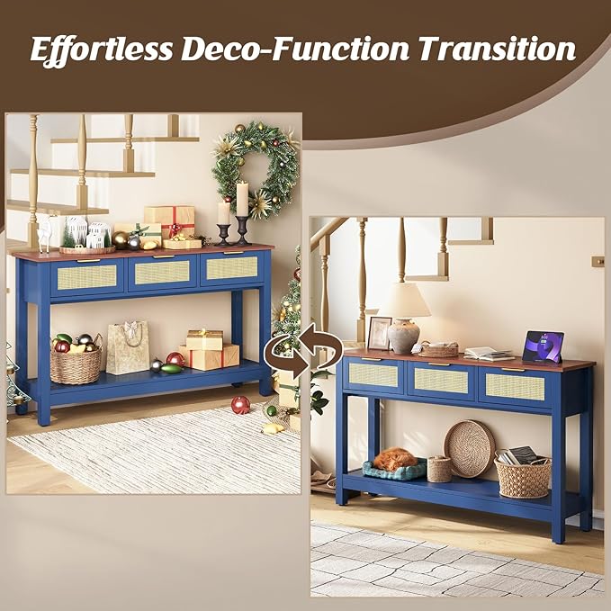 Luoxiao 47" Blue Entryway Table
