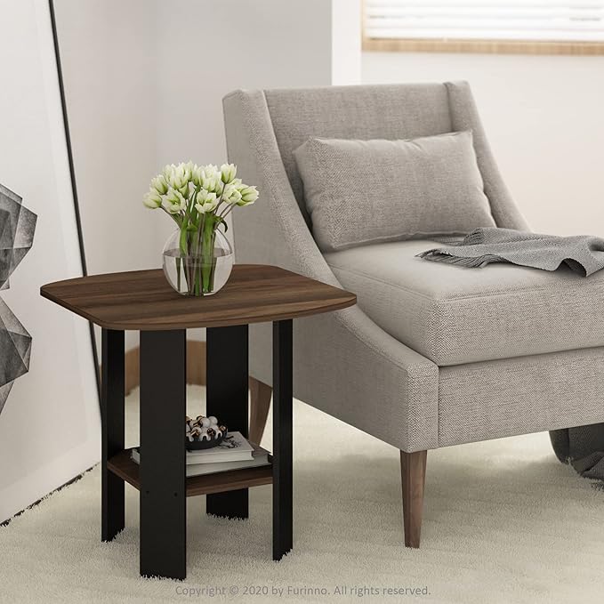 Furinno SIMPLE DESIGN Side Table, 2-Tier Modern End Table