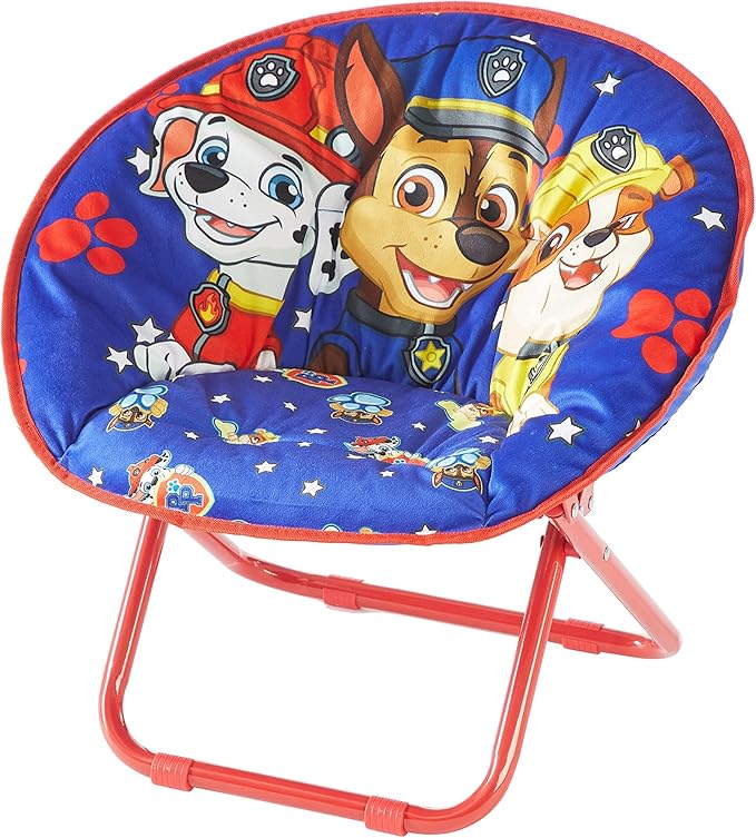 Paw Patrol Chase, Rubble and Marshall Toddler 19” Folding Saucer™ Chair