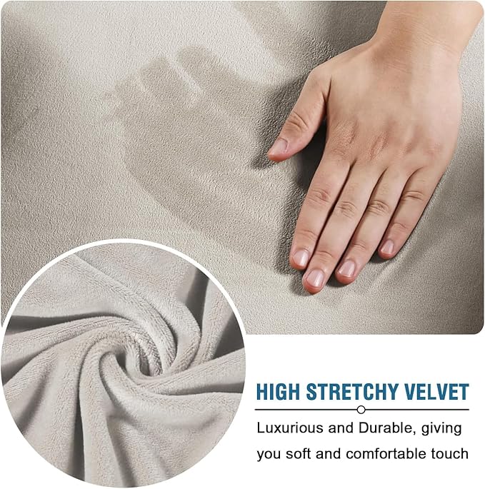H.VERSAILTEX High Stretch Sofa Slipcover 4 Piece Cover Velvet Furniture