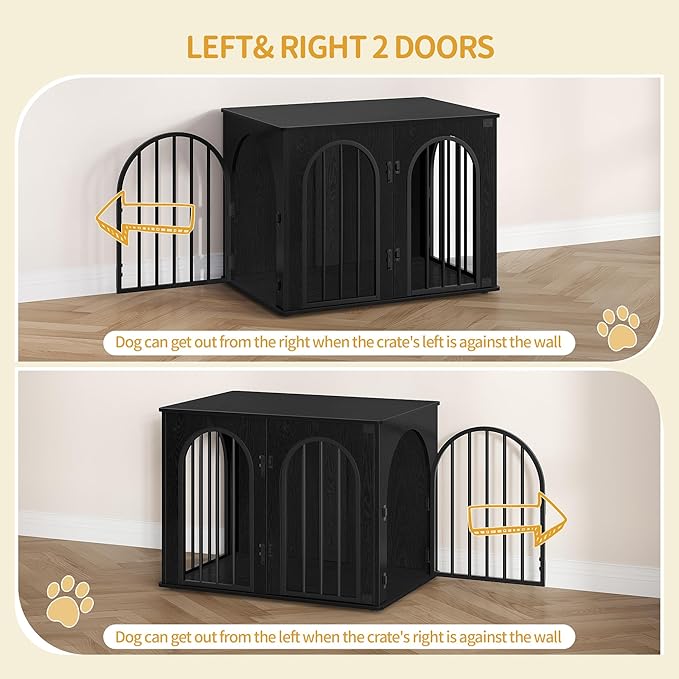 Hzuaneri 31.5'' Wooden Dog Crate Furniture, Indoor Dog Kennel Dogs Cage