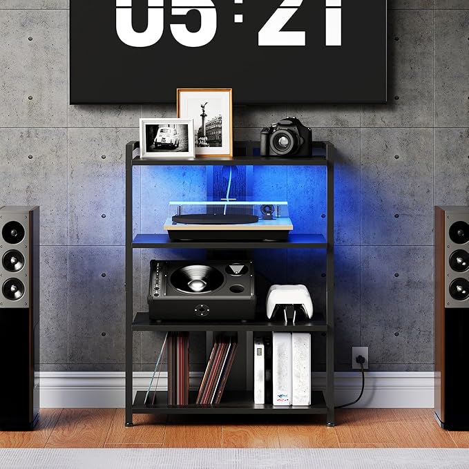 HOOBRO 4-Tier AV Media Stand, Media Console