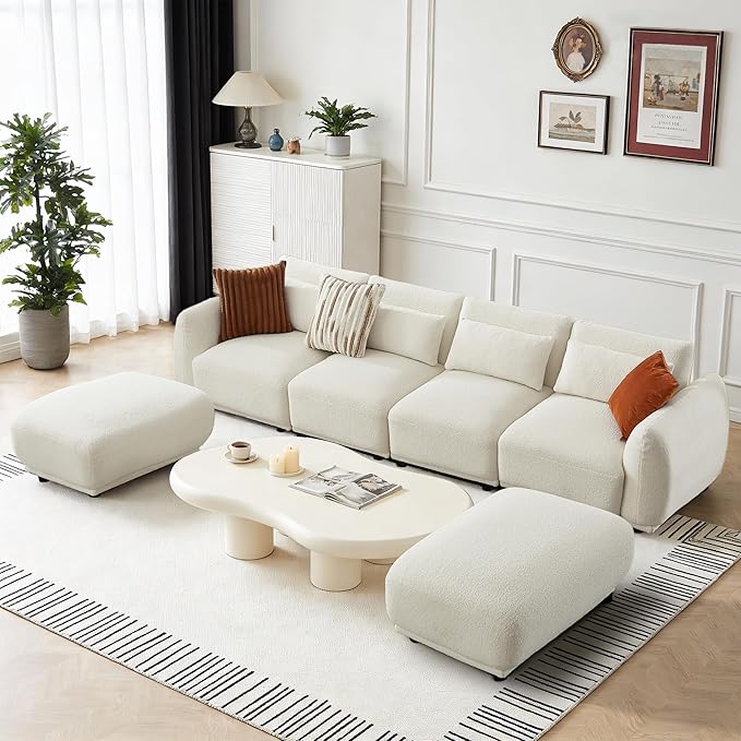 U Shaped Cloud Sectional, Convertible L Shaped Couch