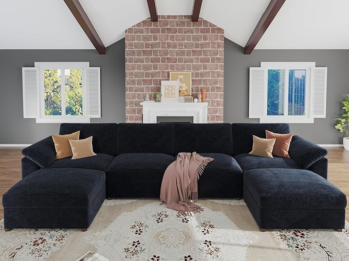 EASE MOOSE Oversized Modular Sectional Sofa, FSC Certified Extra Large U Shape