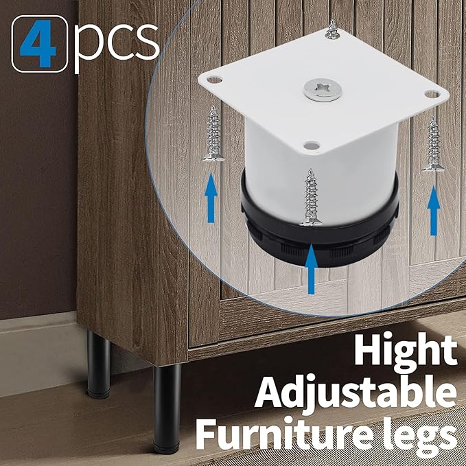 2.5 Inch Metal Furniture Legs