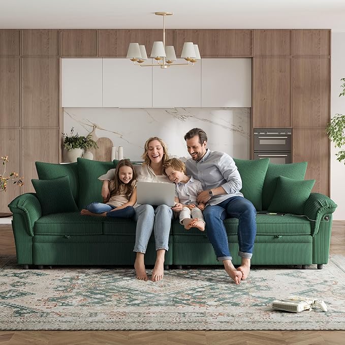 LINSY HOME Oversized Sectional Sleeper Sofa
