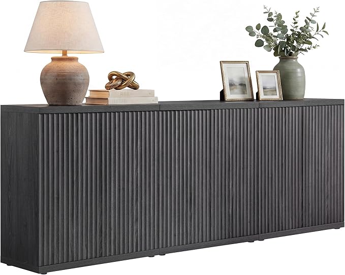SICOTAS Buffet Cabinet with Storage Accent Sideboard Modern Credenza with Doors