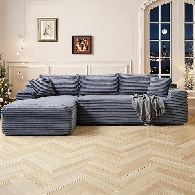 108 Inch Cloud Sectional Couch, Modern Modular Sectional Sofa