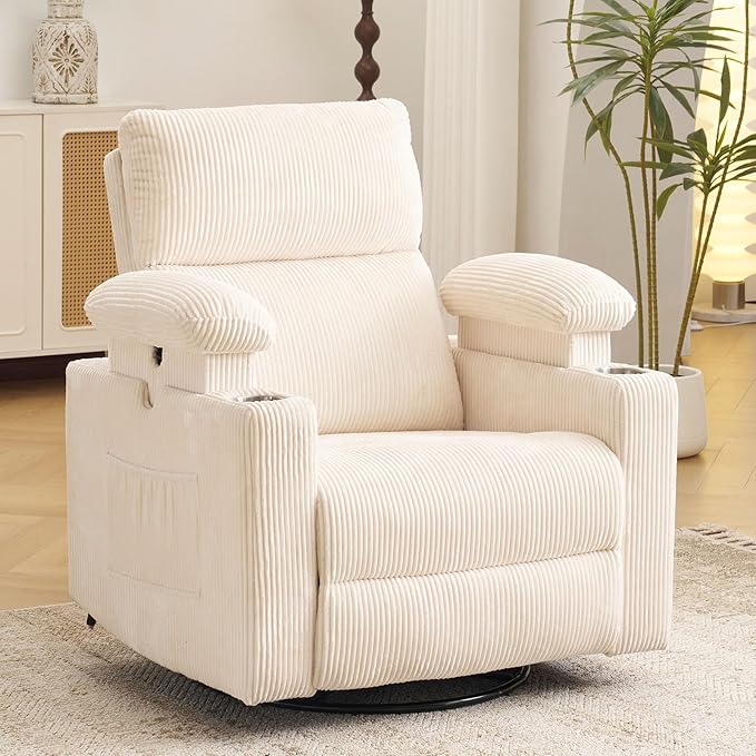 Oversized Power Recliner Chair Swivel Glider