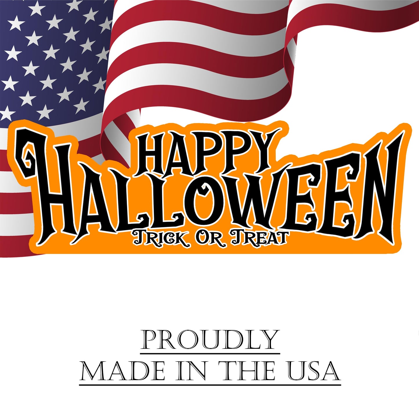 Large Happy Halloween Yard Sign Home Outdoor Lawn Decoration With Stakes Scary Spooky Decor 48x16 Inches