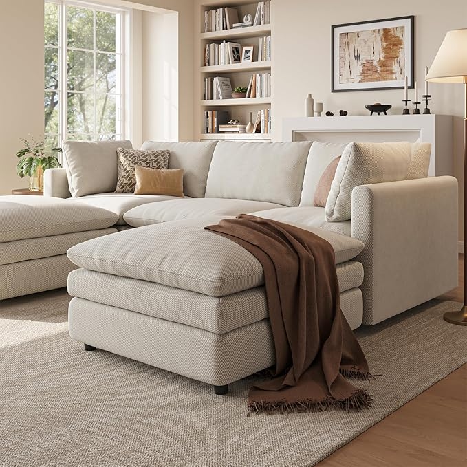 97" Cloud Couches for Living Room, 29.1" Deep Seat Modular Sectional Sofa