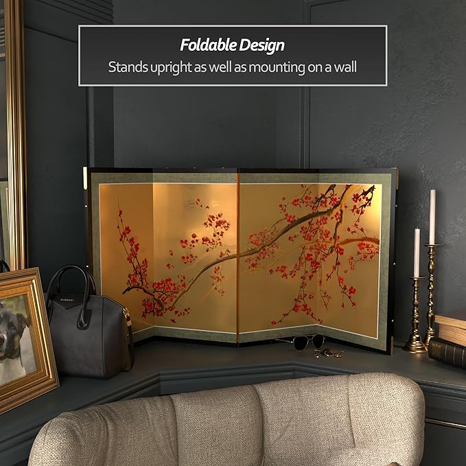 Oriental Furniture Plum Tree on Gold Leaf