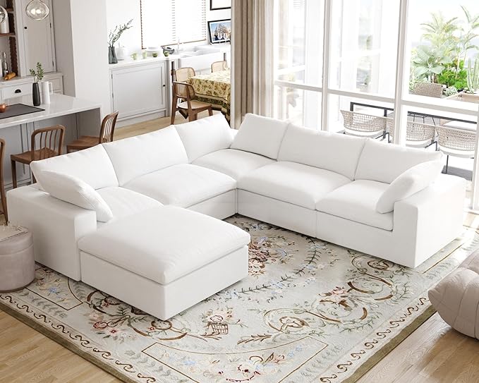 Cloud Modular Sectional Sofa Couch, Oversized Couch 6 Seater