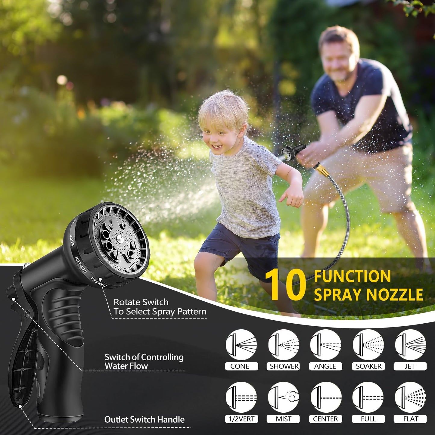 200 ft Stainless Steel Garden Hose - 2026 New Technology Metal Water Garden Hoses with 3/4" Solid Fitting - Lightweight,Ultra Flexible,Durable,Kink-Less Watering Pipes Garden Hoses For Yard, Outdoor