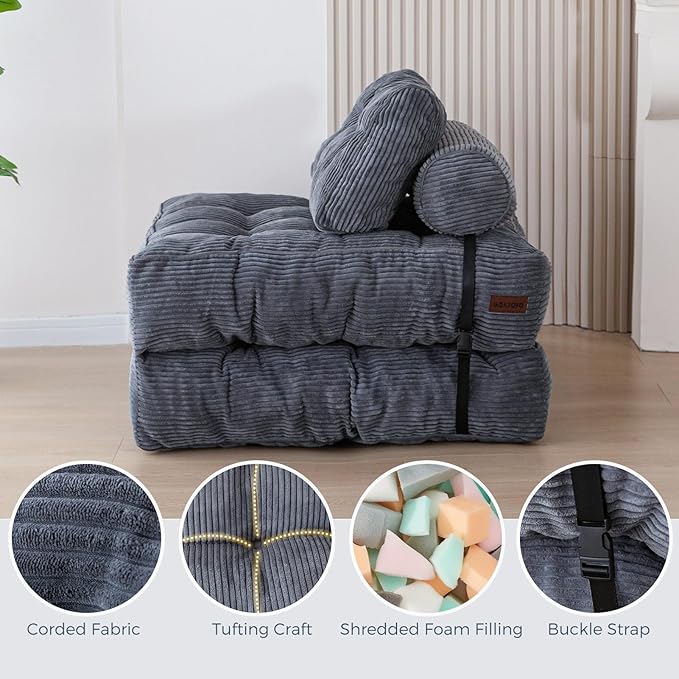 MAXYOYO Folding Sofa Bed, Convertible Sleeper Chair