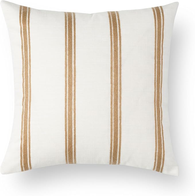 Crumbs Home Modern Farmhouse Fall Linen Indoor Outdoor Throw Pillow Cover Only