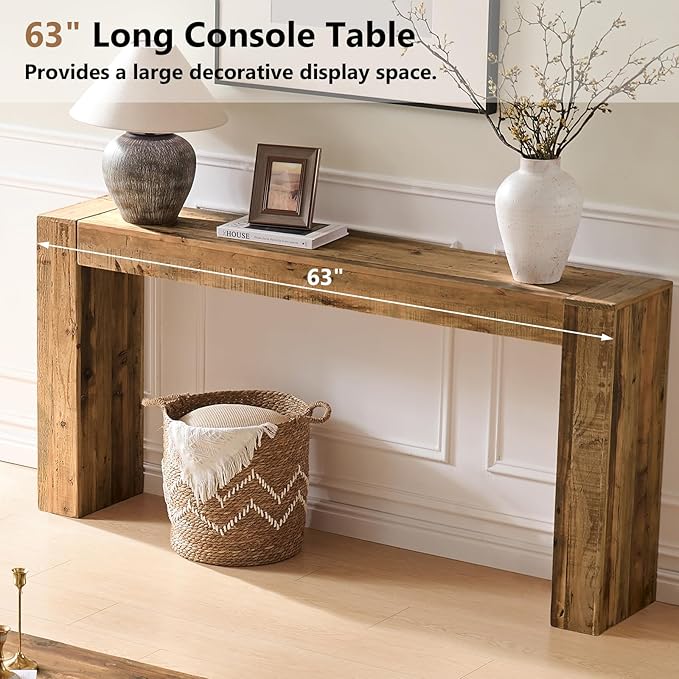 Reclaimed Solid Wood Console Table