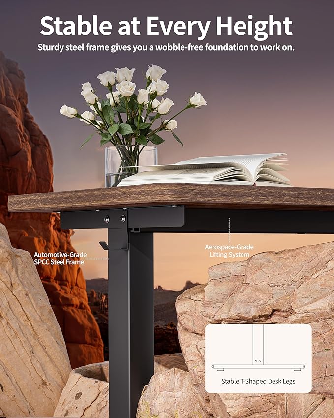 BIZUM Standing Desk Electric Adjustable Computer Desk-Stand up Desk Office