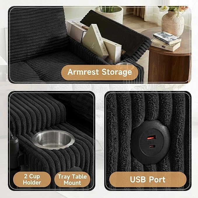 Auvsoce 65" 3-in-1 Pull-Out Convertible Sofa Bed