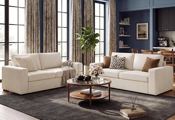 ABCASA 85'' Modern Couches for Living Room, 2 Seats Comfy Sofa