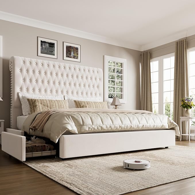 King Size Bed Frame 54" Tall Headboard