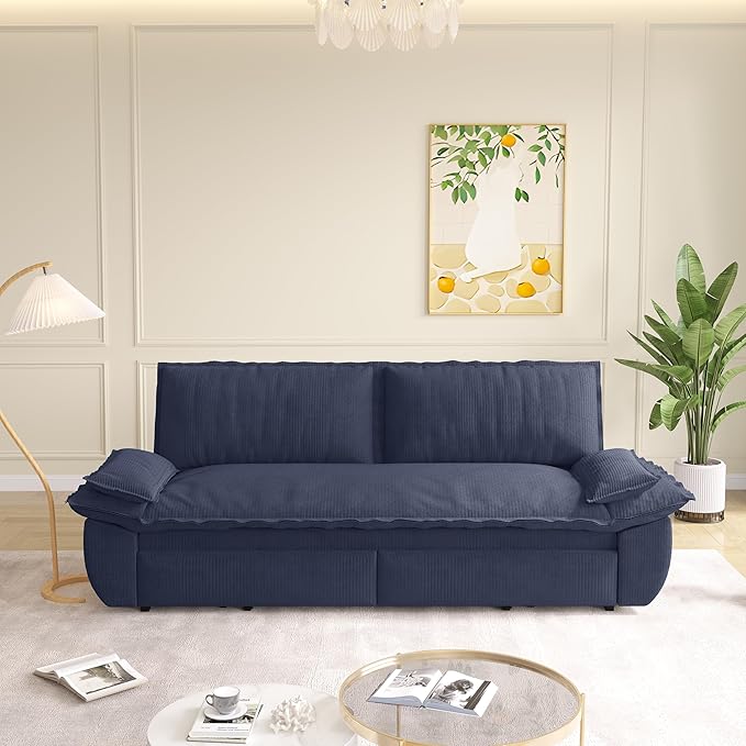 KEIKI 73.2" Queen Convertible Sofa Bed, 3-in-1 Pull Out Sleeper Couch