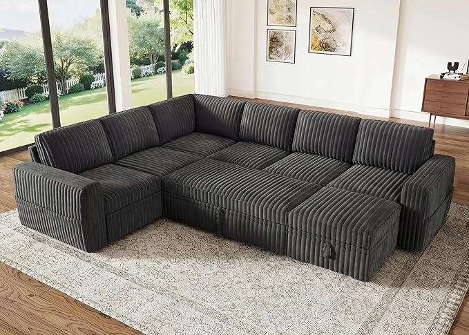 HONBAY Modular Sectional Sleeper Sofa