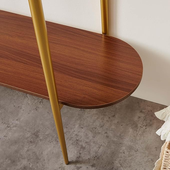 LumFurn Oval Glass Console Table