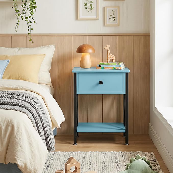 VECELO Nightstands Set of 2, Modern Bedside End Tables, Night Stands