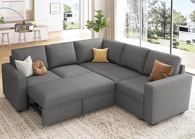 HONBAY Sectional Sleeper Sofa