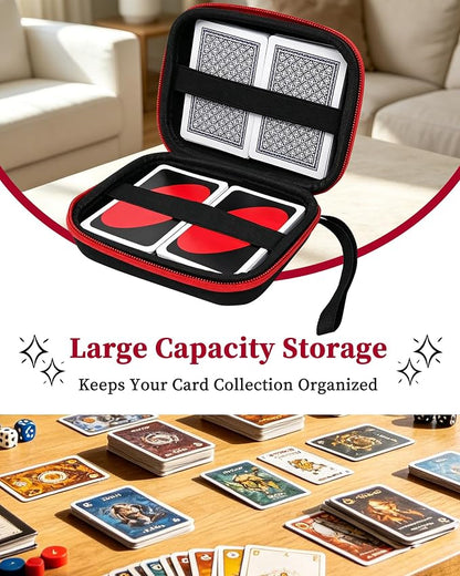 Playing Card Game Case, Card Holder, Storage Box for UNO, SKYJO, Five Crowns, Phase 10 and More (Case Only)