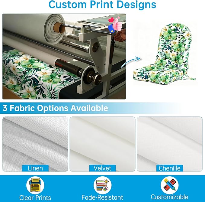 Custom Printing Rocking Chair Cushions Set