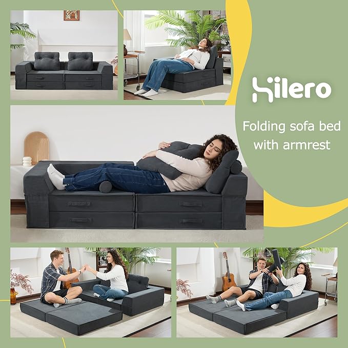 Folding Sofa Bed, 4 in 1 Convertible Sleeper Chair