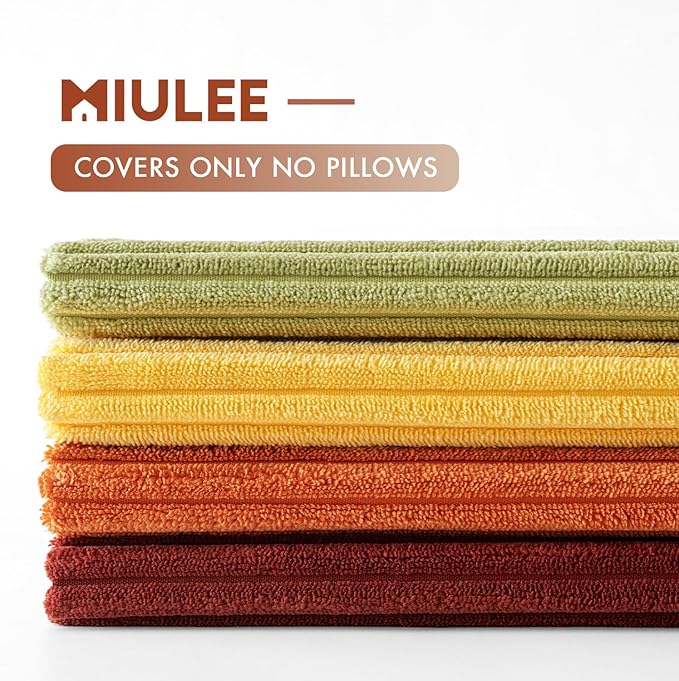 MIULEE Decorative Throw Pillow Covers 18x18 Inch Set of 4, Vibrant Cushion