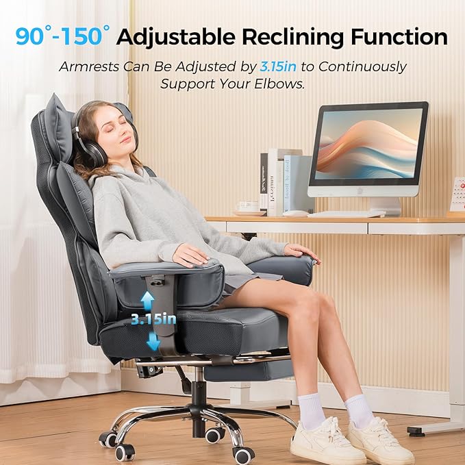 COMHOMA Big and Tall Office Chair Heavy Duty Wide Ergonomic Gaming Chair